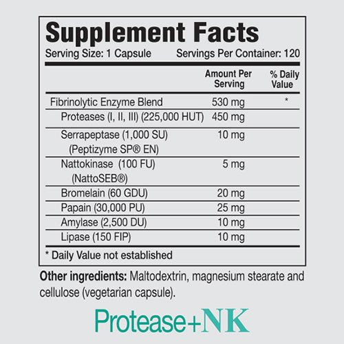 Natural Living Protease-NK Enzymes Capsules 120