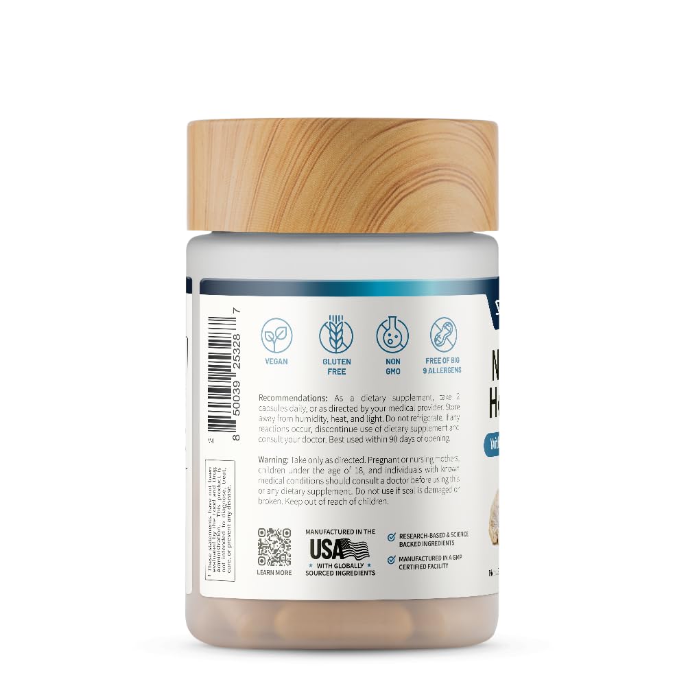 Snap Supplements Nerve Health Support with Lion's Mane Capsules 60