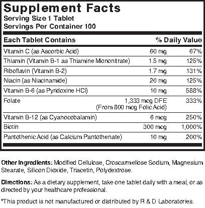 Nature's Blend Full Spectrum B with Vitamin C Powder, 100 Count