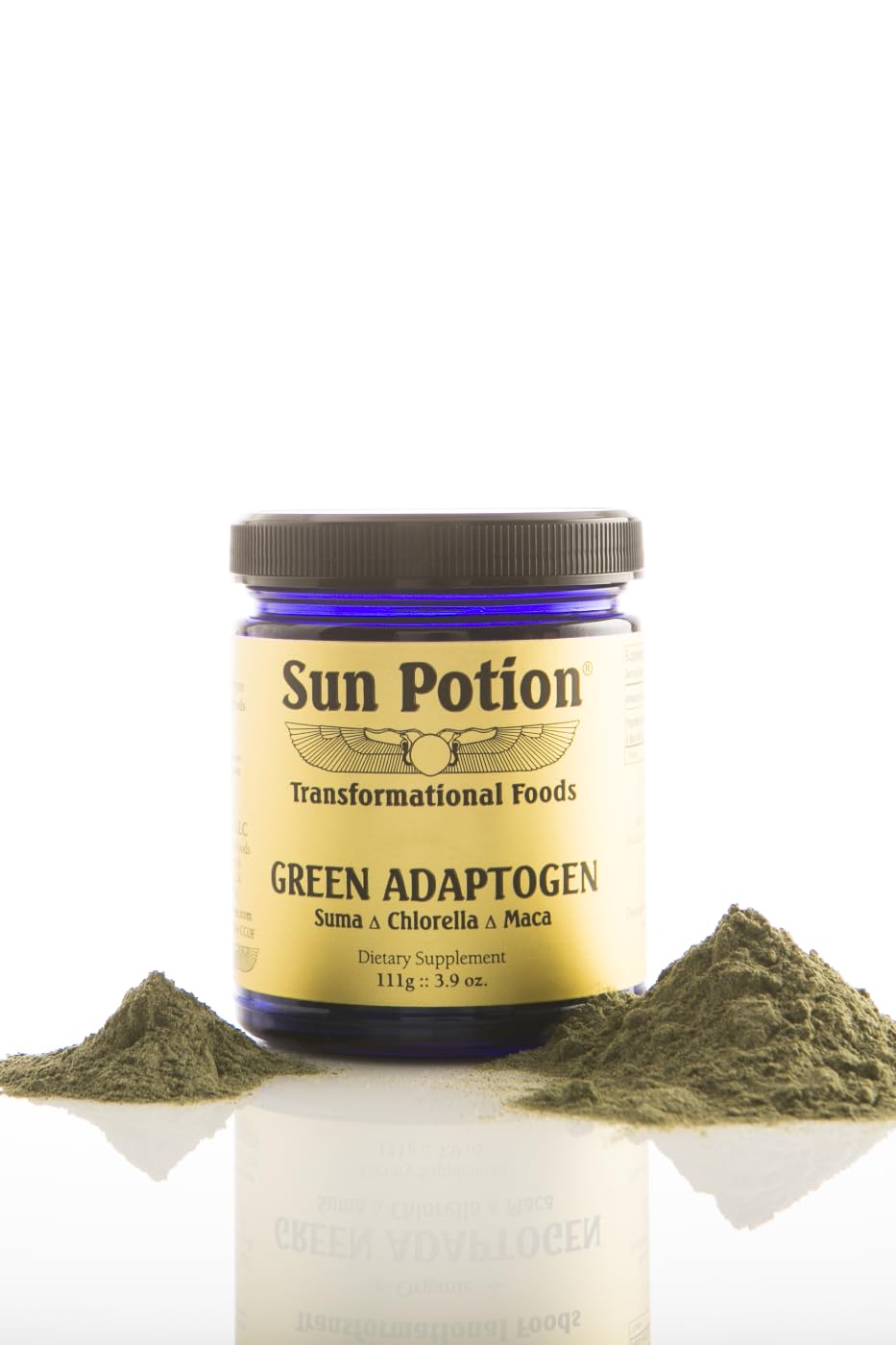 Sun Potion Green Adaptogen Superfood Powder (Organic Maca, Suma Root & Chlorella Blend) 3.89 Ounce