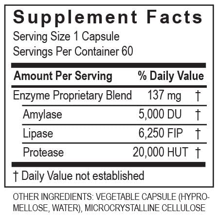 TRANSFORMATION LypoZyme Enzyme Supplement Capsule, 60 Count