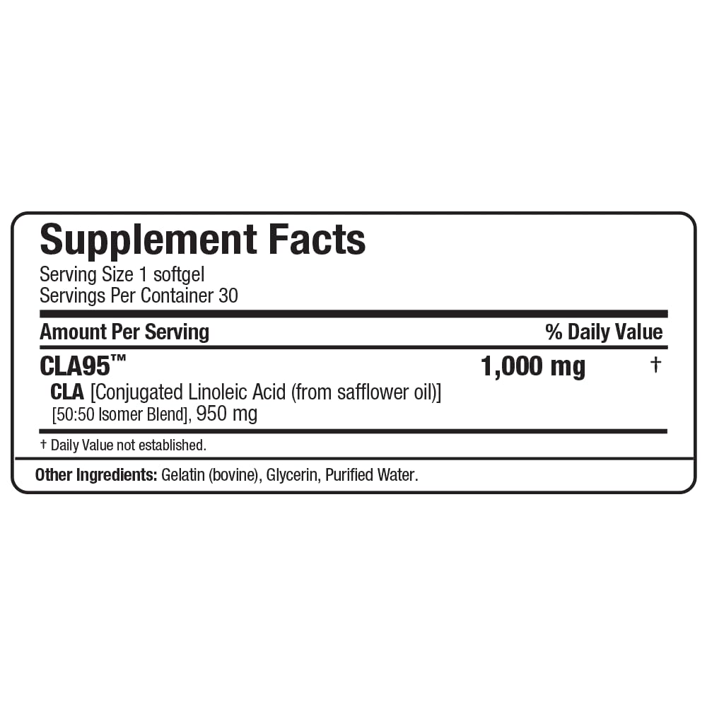 ALLMAX CLA (95% Conjugated Linoleic Acid) Capsules, 1 Count