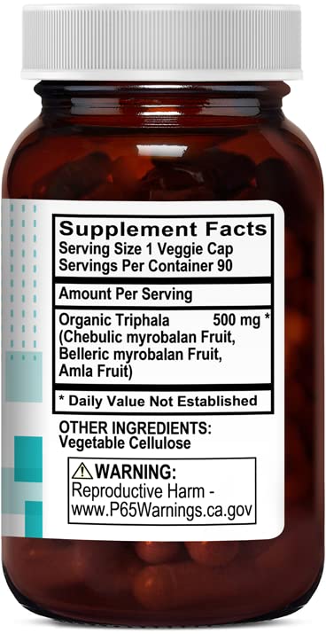 Kovite Organic Triphala 500 mg Capsules, 90 Count