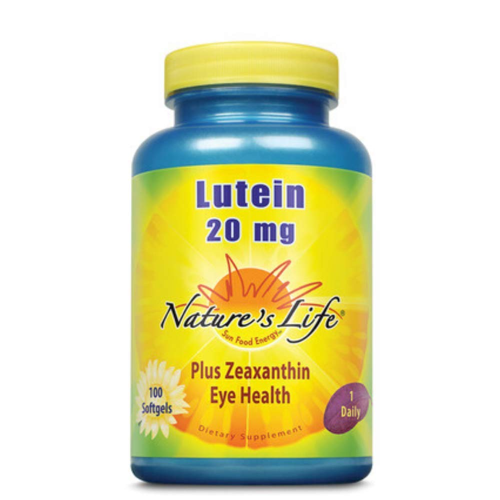 Nature's Life Lutein 20 mg Softgels, 100 Count