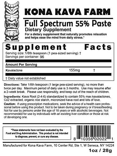 Kona Kava Farm 55% Kavalactone Paste Powder 0.5 oz