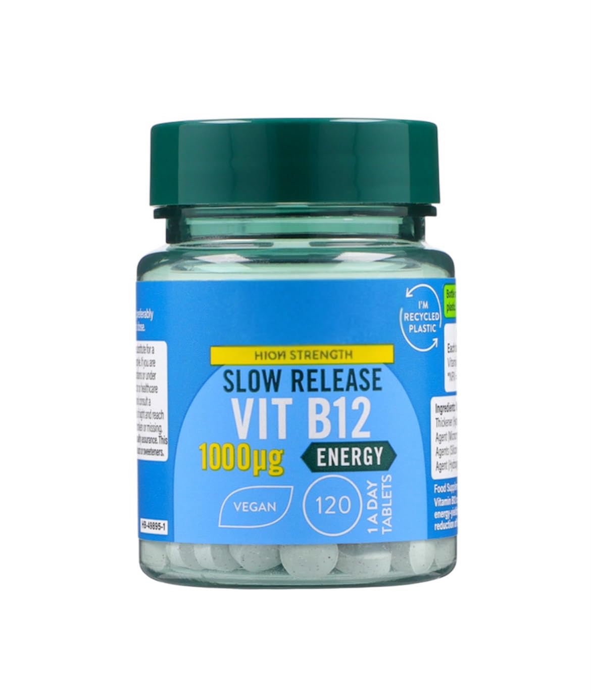 Generic H and B High Strength Slow Release Vitamin B12 1000ug Tablets, 120 Count