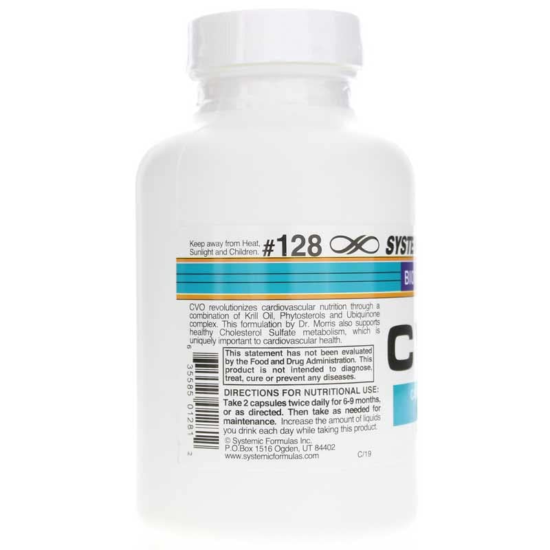 Bio Nutriment Systemic Formulas 128 CVO-R Cardiovascular Oil Softgels 60