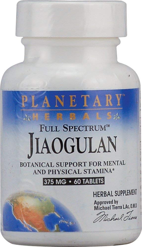 Planetary Herbals Jiaogulan Full Spectrum 375 Milligrams 60 Tablets