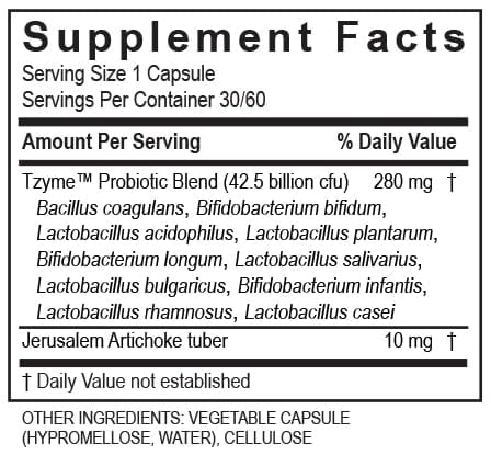 TRANSFORMATION Enzyme Probiotic 42.5 Supplement Capsule, 60 Count