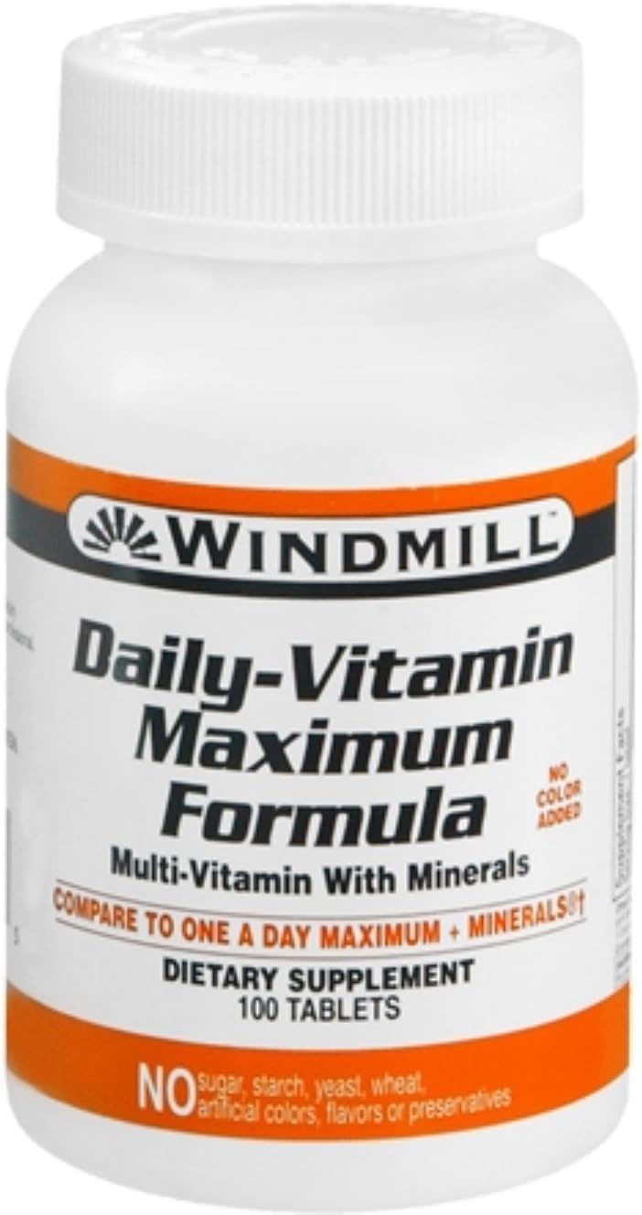 Windmill Daily Vitamin Maximum Formula Tablet, 100 Tablets