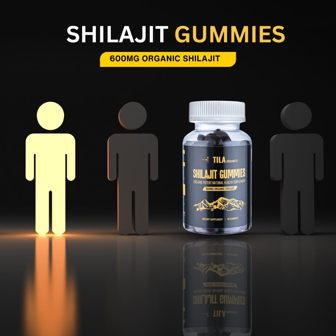 Tila Organic Himalayan Shilajit Resin Soft Gels 60 Gummies