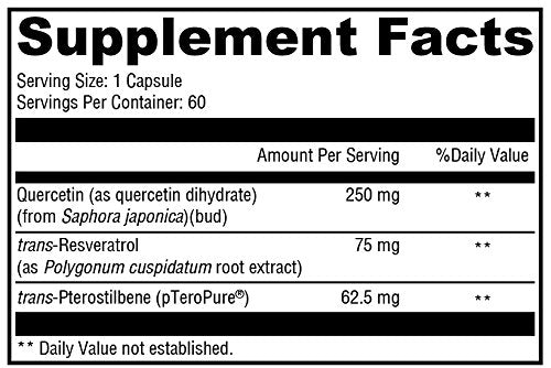 Physician Nutrients Resveratrol & Quercetin Capsules 60 Capsules