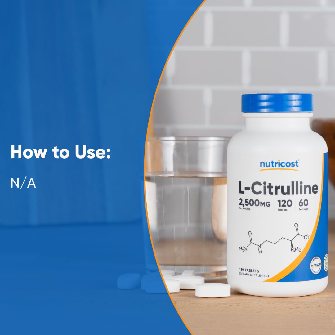 Nutricost L-Citrulline 2500mg Per Serving, 240 Tablets