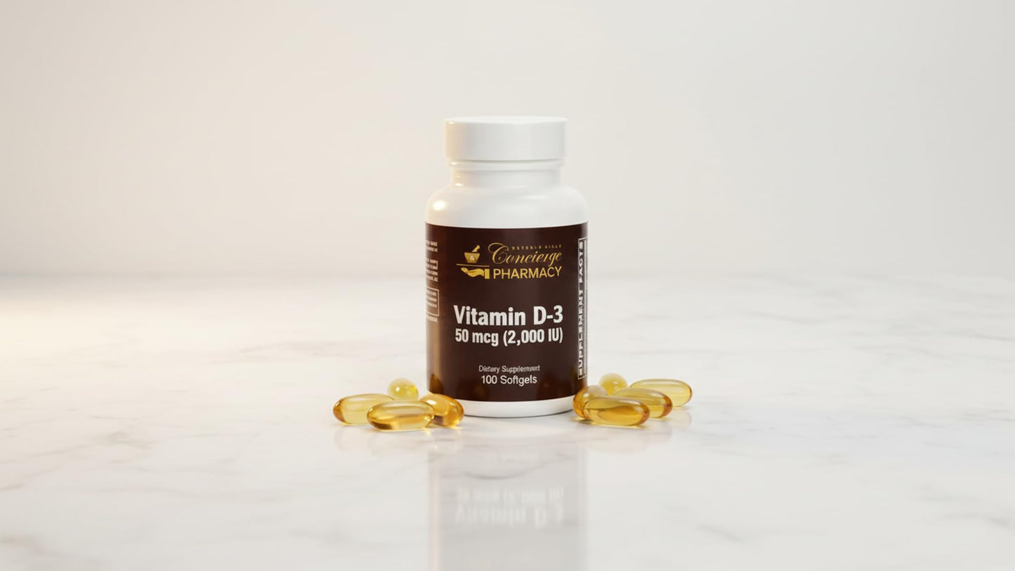 Generic Vitamin D3 2000 IU (50 mcg) Softgels 100 Count