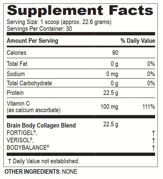 Brain Bean Brain Body Collagen Peptides Powder 1.5 lb
