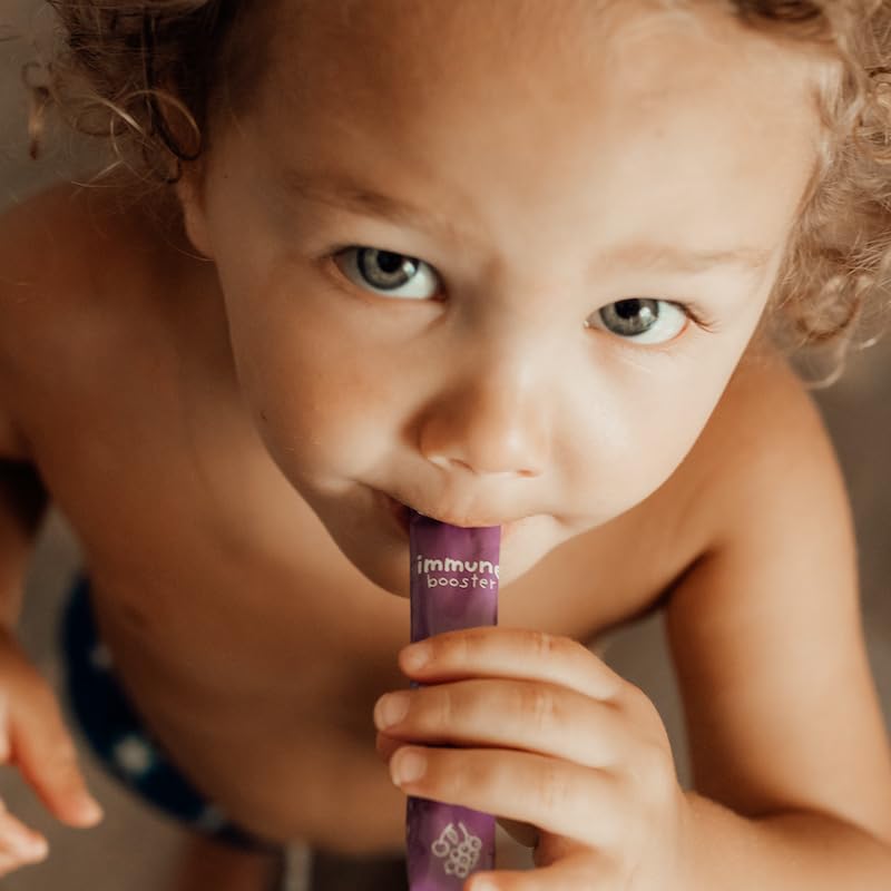 Nurished Kids Immune Booster with Elderberry, Acerola Cherry, Zinc, Vitamins C & D Powder 2.01 Ounce