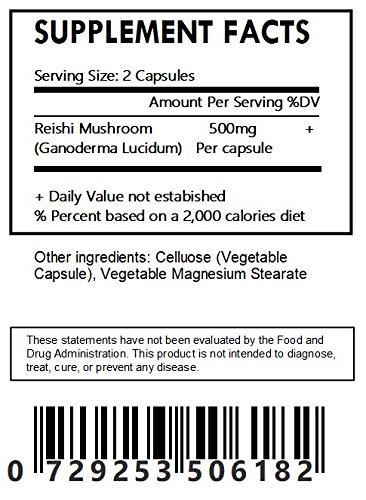 Herbal Island Reishi Mushroom Capsules 1 Count