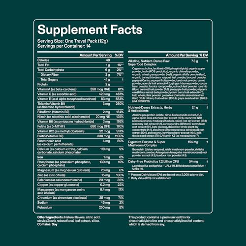 AG1 Greens Powder Supplement, 14ct Travel Pack