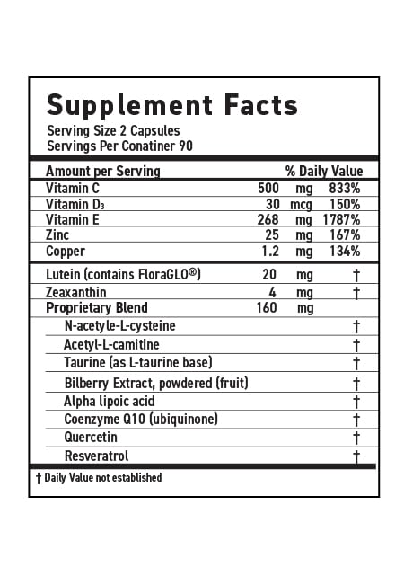 MaxiVision AREDS 2 Lutein and Zeaxanthin Supplements Capsule 180 Count