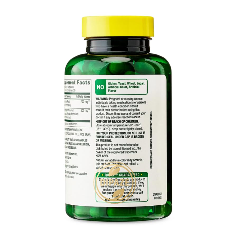 Generic Extra Strength Ashwagandha 1300 mg Capsules 60 Count