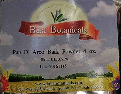 Best Botanicals Pau D'Arco Bark Powder Capsules, 4 Count