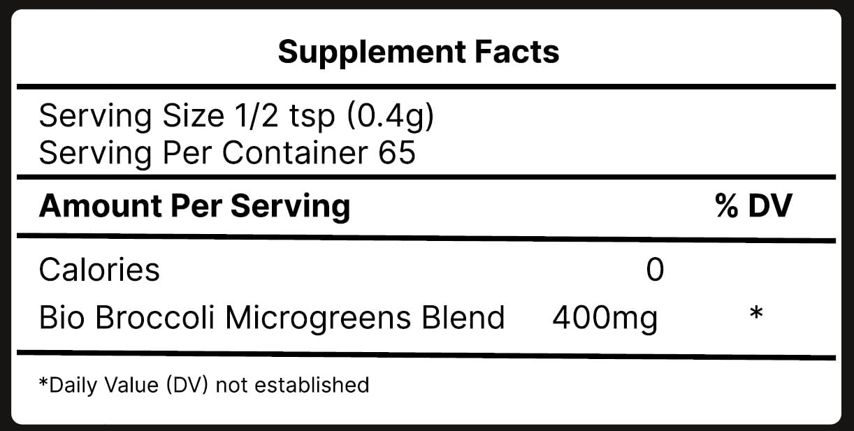 Generic Broccoli Microgreen Powder Organic 0.88 oz