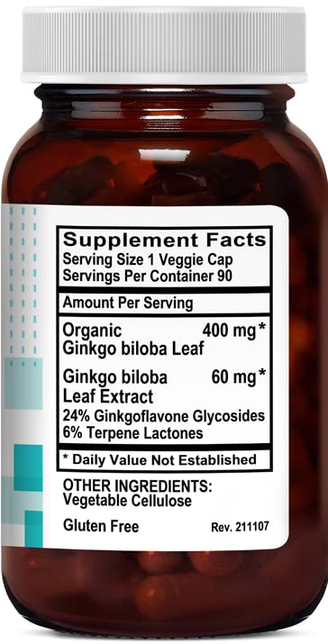 Kovite Standardized Ginkgo Biloba Extract 460 mg Capsules, 90 Count