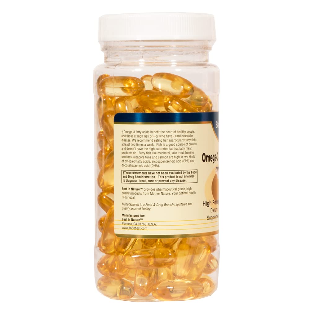 Best in Nature Omega-3 Salmon King Fish Oil 1000mg Softgels 100
