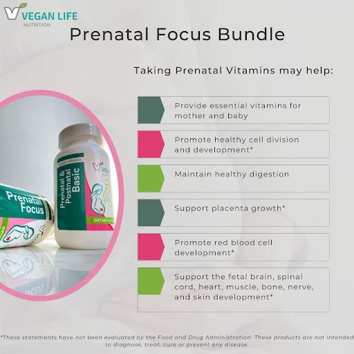 Vegan Life Nutrition Vegan Prenatal Vitamins Capsules, 60 Capsules