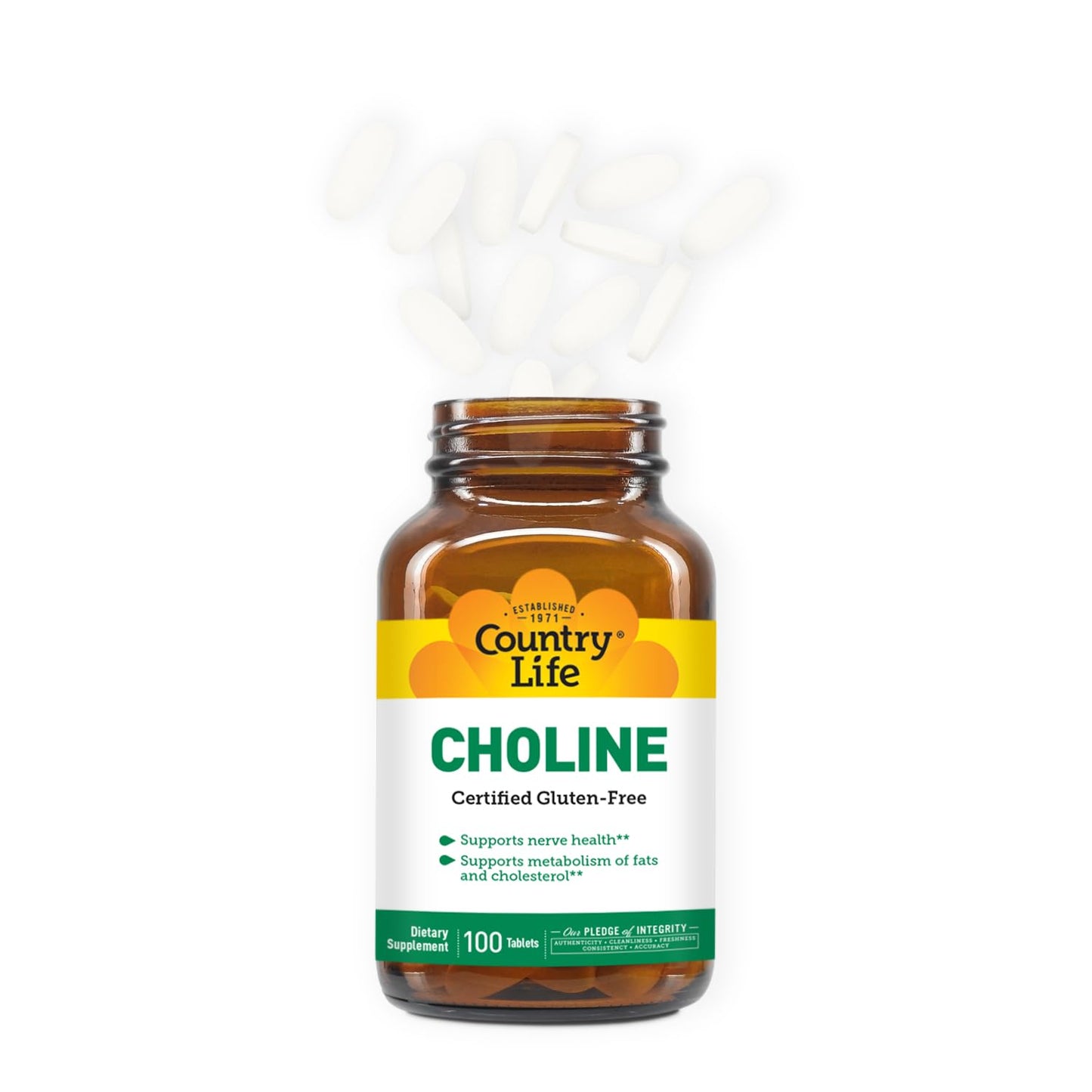 Country Life Choline 266mg Tablet, 100 Tablets