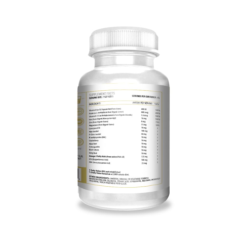 ACTIF Ovary and Uterus Maximum Support with 15 Advanced Factors and Omega-3 Softgel 1 Count