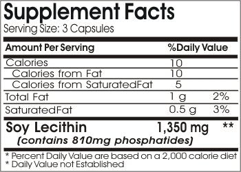 PureControl Supplements Soy Lecithin 1350mg Capsule, 100 Capsules