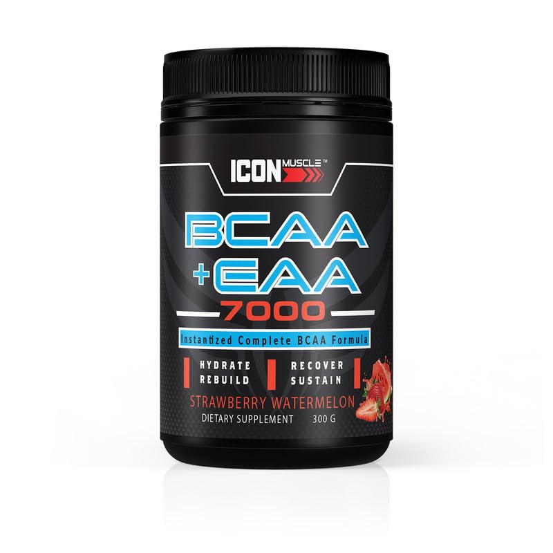 Icon Muscle BCAA + EAA Essential Amino Acid Branch Chain Amino Acids Supplement Powder 30 Servings