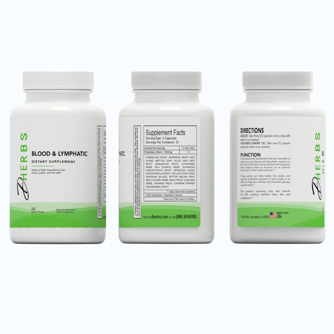 Dherbs Blood & Lymphatic Capsule, 1 Count