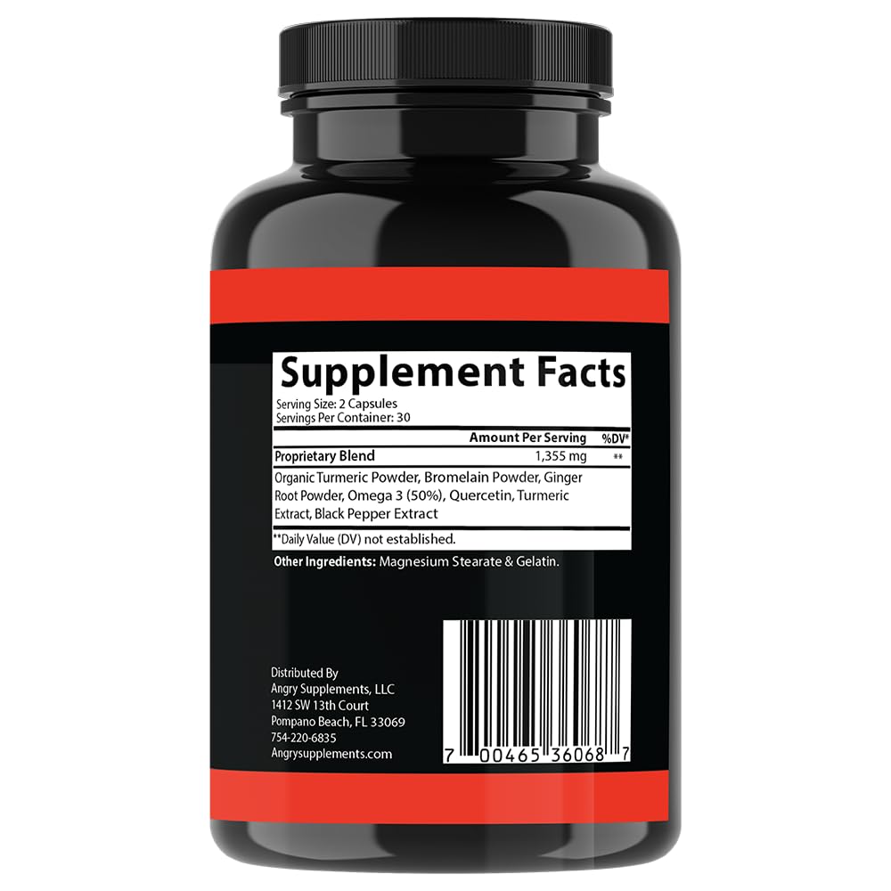 Angry Supplements Turmeric Ginger Maxx 60 Capsules