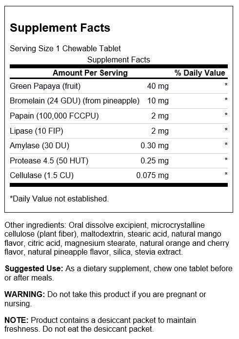 Swanson Papaya Plus 90 Tablets