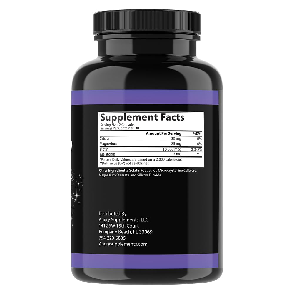 Angry Supplements Hair Envy PM 60 Capsules