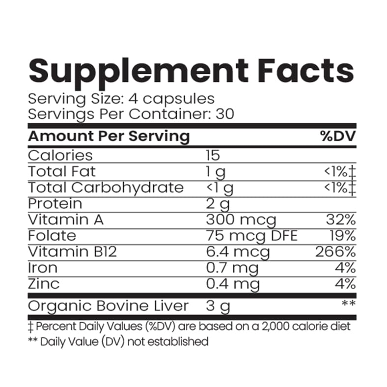 Organic Collagen Australia Pure Liver Capsules, 120 Capsules