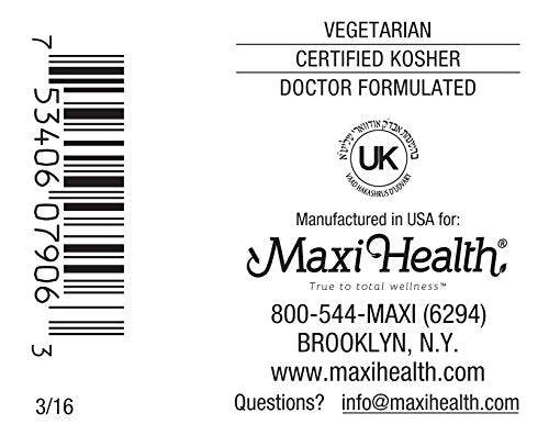Maxi Health CoQ10 Supreme 100 with Vitamin E for Heart Health Capsules 60 Count