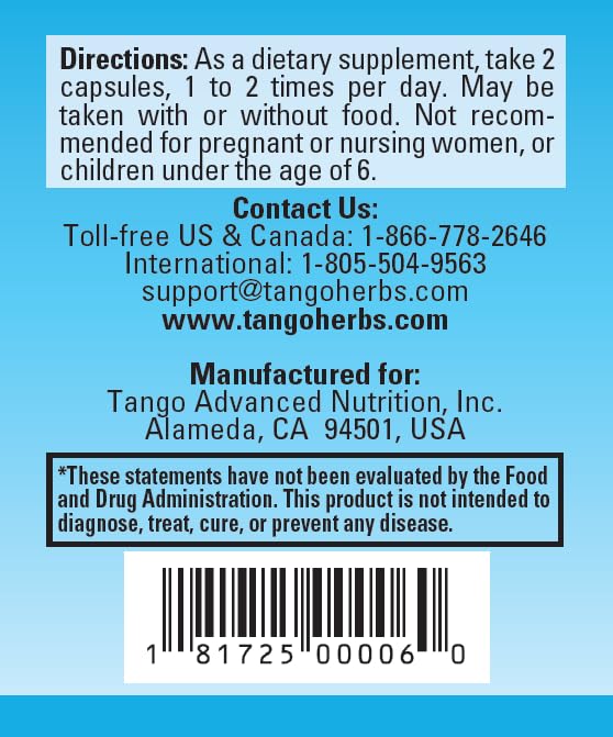 Tango OsteoPhase Natural Bone Support Supplement 60 Capsules