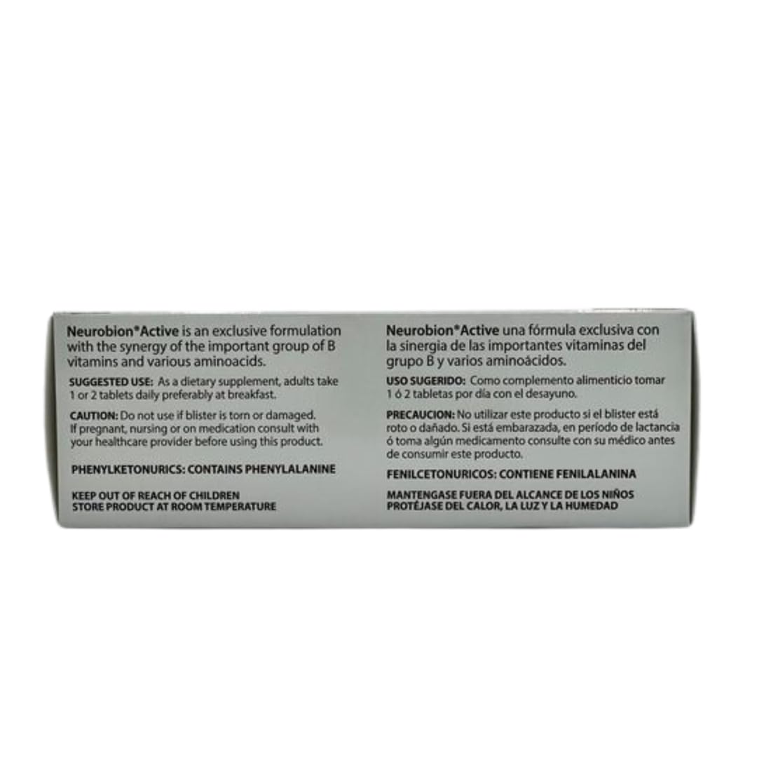 Neurobion Active Multivitamin L-Glutamic Acid Dietary Supplements Capsule 1 Count (Pack of 1)