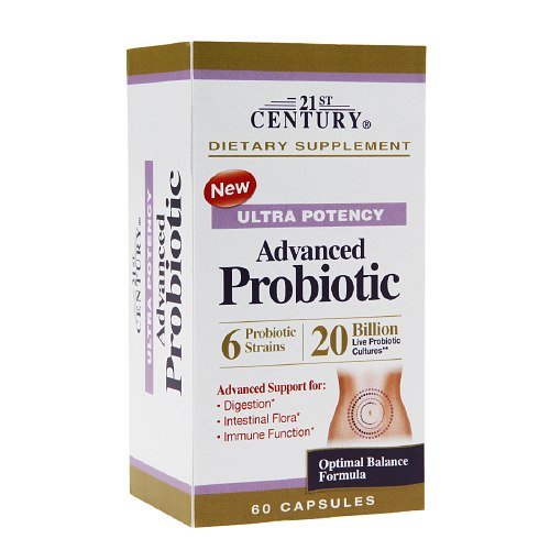 21st Century Ultra Potency Advanced Probiotic 20 Billion Live Probiotic Cultures Capsules 60