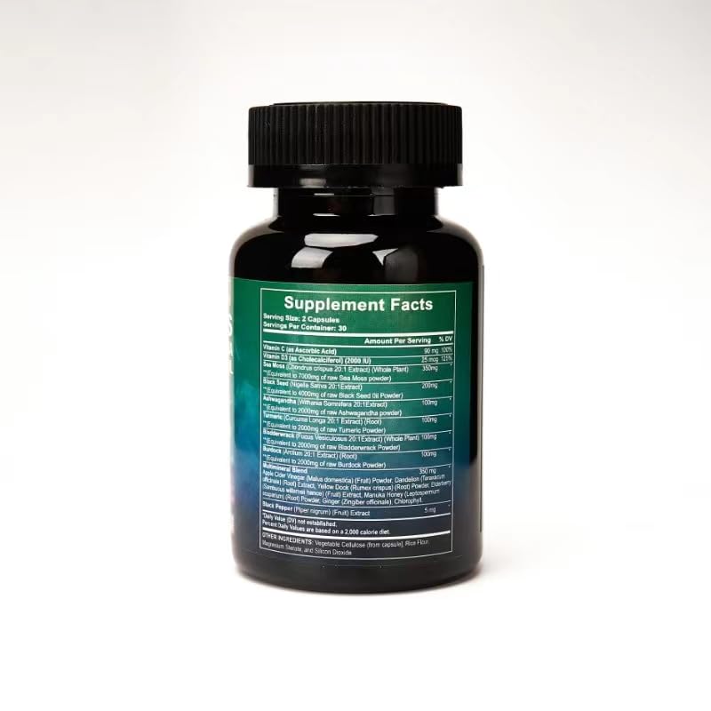 Xuore All-in-One Mushroom & Herb Supplement Capsules, 180 Count
