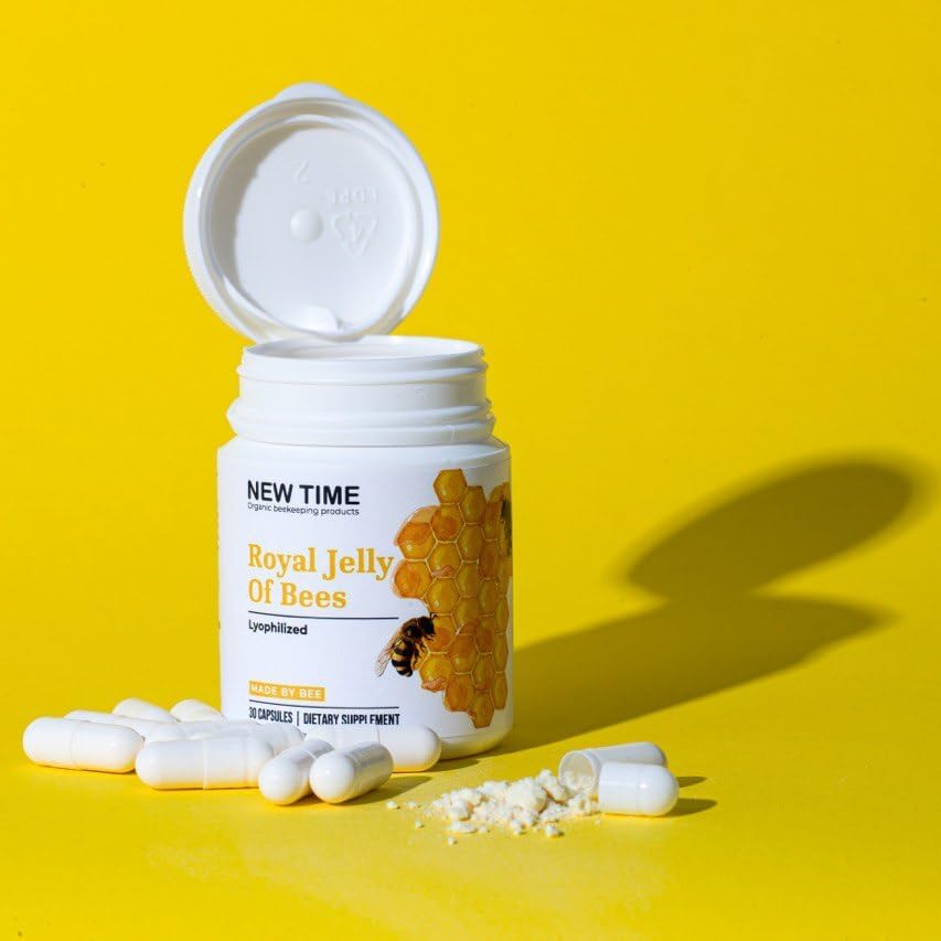 New Time Organic Beekeeping Products Organic Royal Jelly Capsules Capsule 30 Count