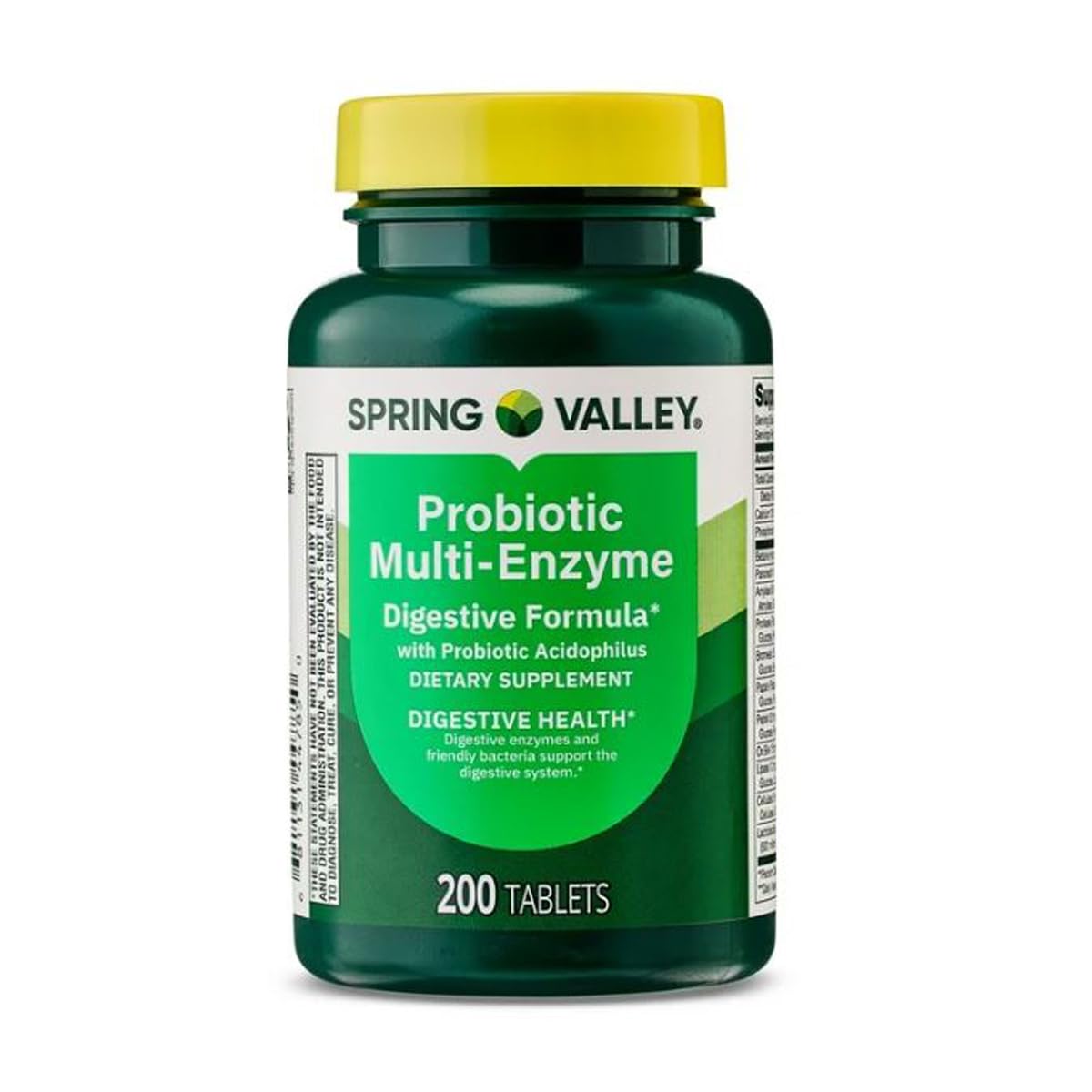 H4U Probiotic Multi-Enzyme Digestive Formula with Probiotic Acidophilus, 200 Tablets