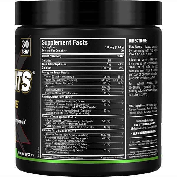 ALLMAX Rapidcuts Xtreme Powder Lean Lemon Lime 8.28 Ounce