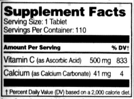 21st Century Vitamin C Natural 500mg with Rose Hips, 110 Tablets
