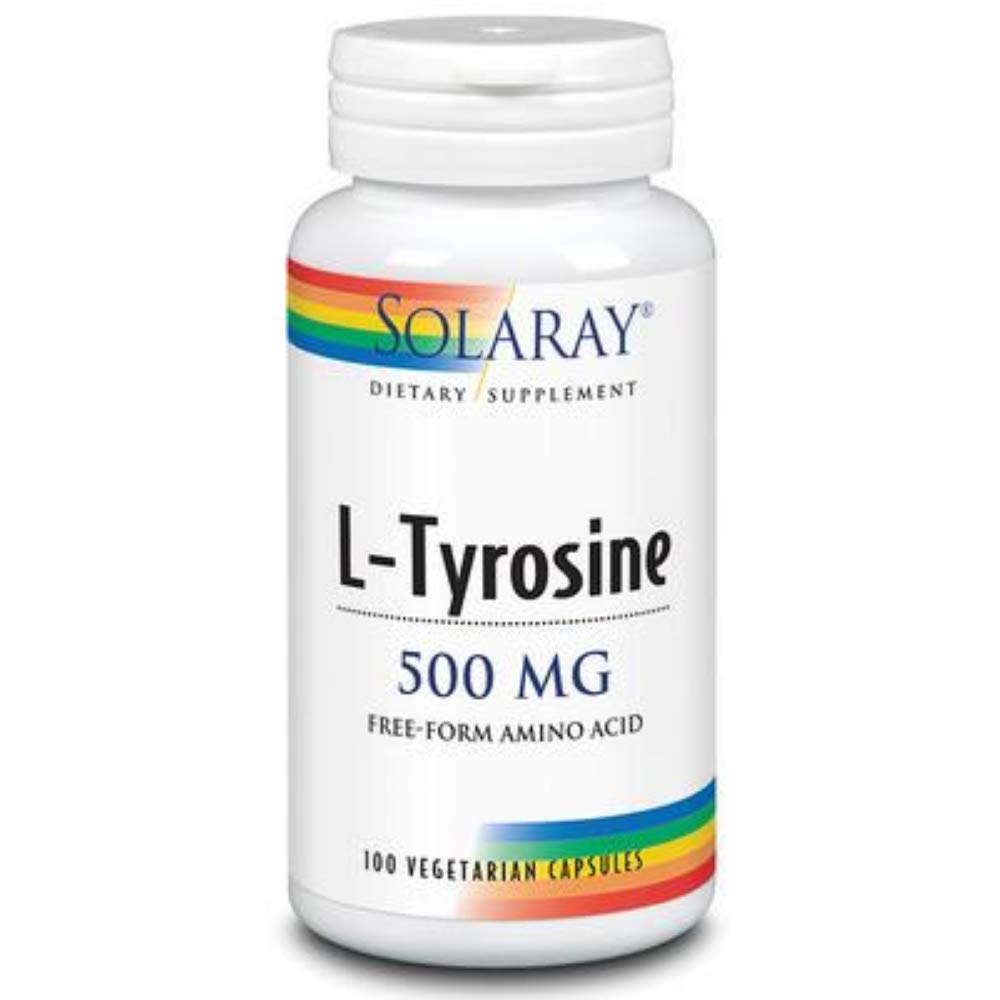 SOLARAY L-Tyrosine 500 mg Capsule, 100 Count