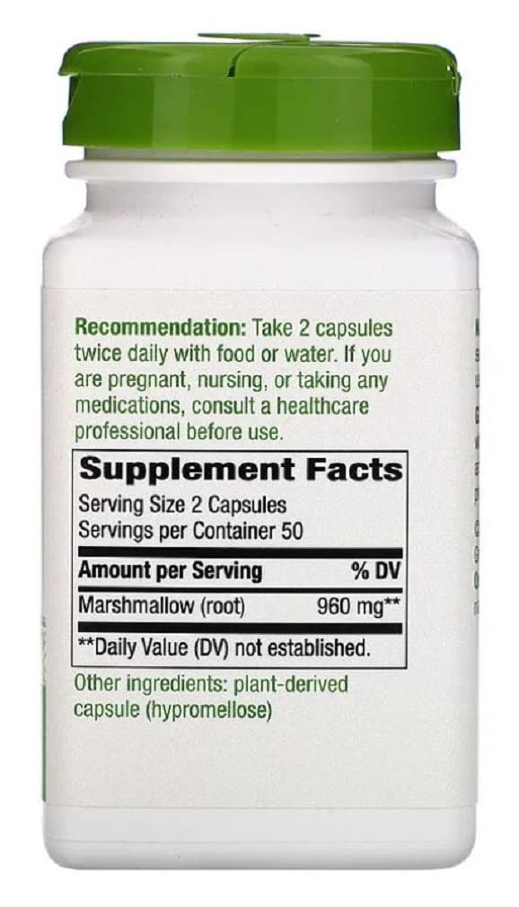 Nature's Way Marshmallow Root Capsules, 1 Count