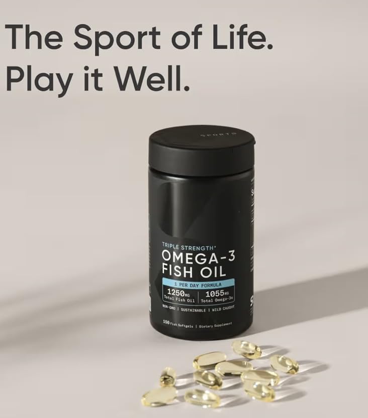 Generic Sports Omega-3 Fish Oil Softgels 150 Count